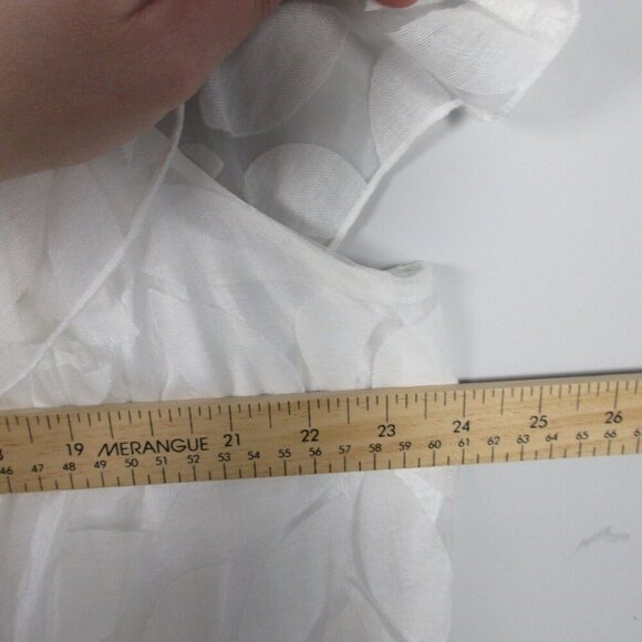 Vintage Lisa Rene 2 Piece Set Blouse Skirt Midi Tulle Sheer Lined Wedding 1X 488 - Picture 13 of 14